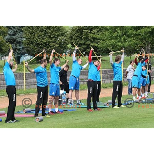 Slovenia Handball team during recovery session in Zrece, Slovenia after first week of preparation for Rio 2016 Olympic games on July 18, 2016