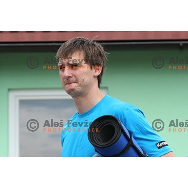 Sebastjan skube of Slovenia Handball team during recovery session in Zrece, Slovenia after first week of preparation for Rio 2016 Olympic games on July 18, 2016