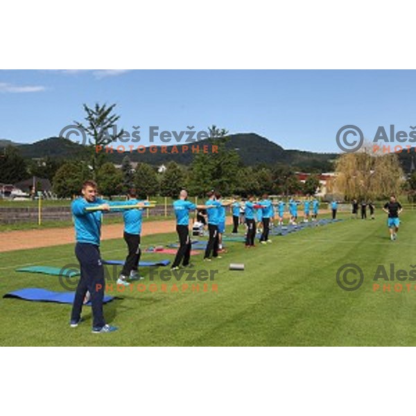 Slovenia Handball team during recovery session in Zrece, Slovenia after first week of preparation for Rio 2016 Olympic games on July 18, 2016