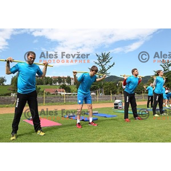 Slovenia Handball team during recovery session in Zrece, Slovenia after first week of preparation for Rio 2016 Olympic games on July 18, 2016