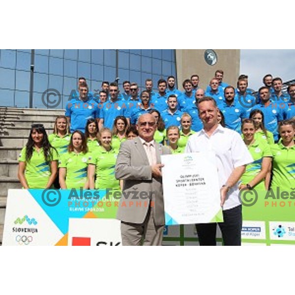 Bogdan Gabrovec and Boris Popovic before Official presentation of Slovenia Olympic team for Rio 2016 Olympic Games in Koper, Slovenia on July 22, 2016
