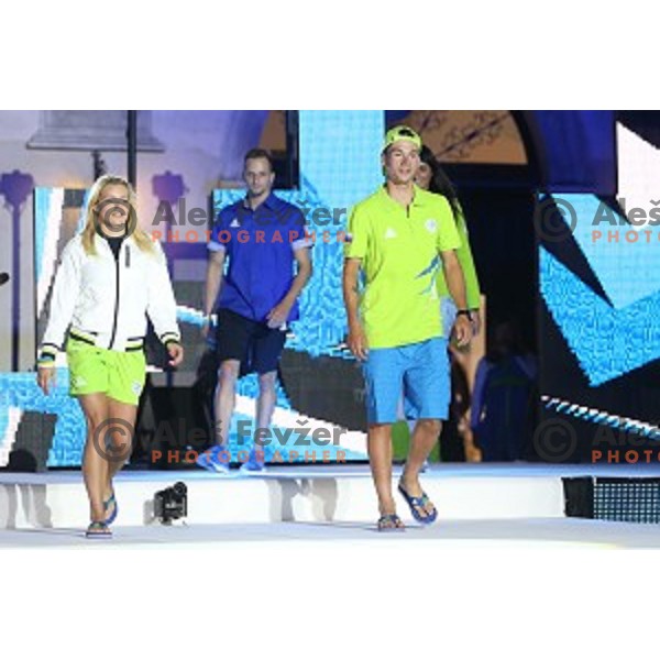 Primoz Roglic during Official presentation of Slovenia Olympic team for Rio 2016 Olympic Games in Koper, Slovenia on July 22, 2016