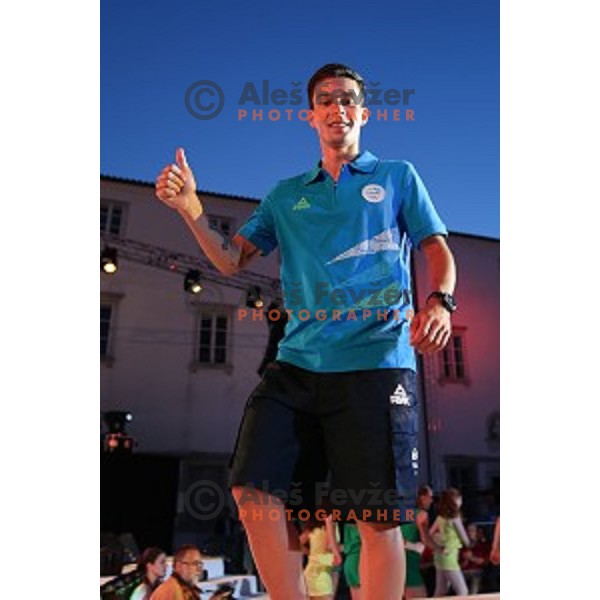 Primoz Roglic during Official presentation of Slovenia Olympic team for Rio 2016 Olympic Games in Koper, Slovenia on July 22, 2016