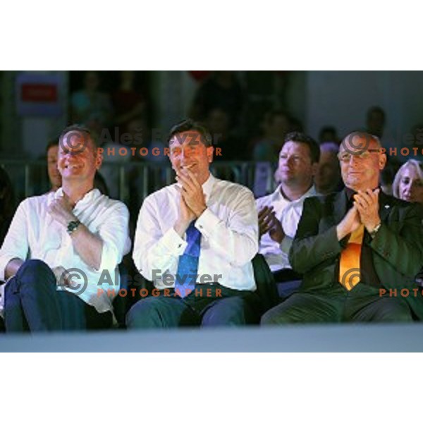 Boris Popovic, Borut Pahor, Bogdan Gabrovec during Official presentation of Slovenia Olympic team for Rio 2016 Olympic Games in Koper, Slovenia on July 22, 2016