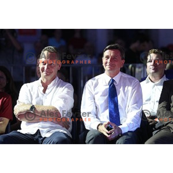 Boris Popovic, Borut Pahor during Official presentation of Slovenia Olympic team for Rio 2016 Olympic Games in Koper, Slovenia on July 22, 2016