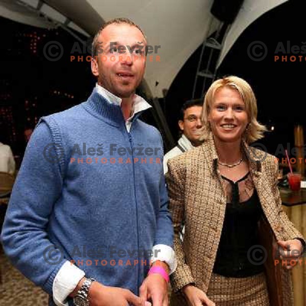 Klemencic and Ceplak at Farewell party of Tina Krizan in bar Alaya at Banka Koper Slovenia Open WTA tournament in Portoroz, Slovenia 22.9.2007.Photo Ales Fevzer 