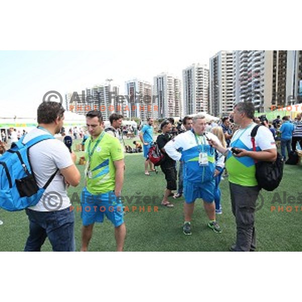 press conference of Slovenia Olympic team in Olympic Village, Rio de Janeiro 2016 Olympic games on August 4, 2016