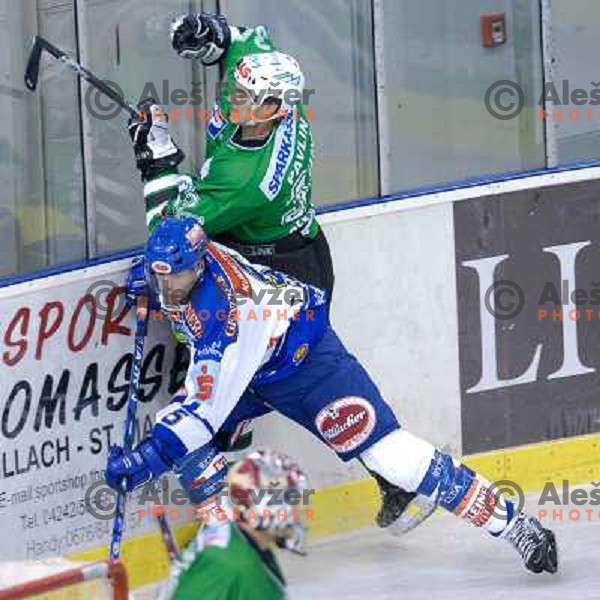 Ziga Pavlin gets checked 