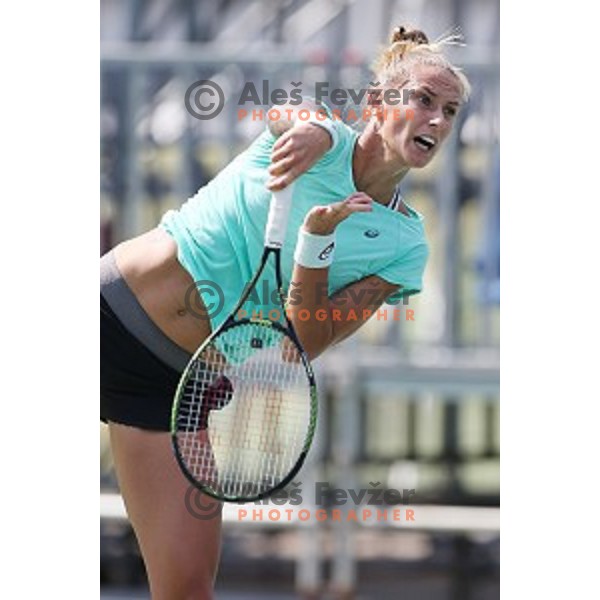 Polona Herzog of Slovenia Olympic team during practice session in Olympic Park Tennis Centre , Rio de Janeiro 2016 Olympic games on August 4, 2016