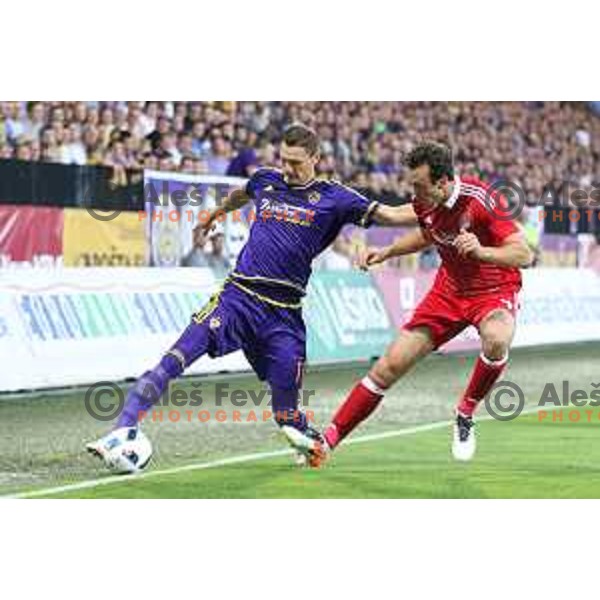 Milivoje Novakovic of Maribor in action during football match between Maribor and Aberdeen, 3rd qualifying round of UEFA Europa League 2016/17, played in Ljudski vrt, Maribor, Slovenia on August 4, 2016