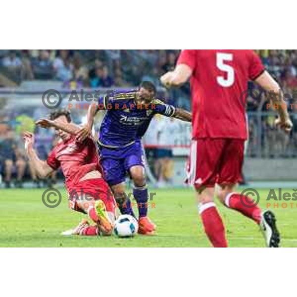 Marcos Tavares of Maribor in action during football match between Maribor and Aberdeen, 3rd qualifying round of UEFA Europa League 2016/17, played in Ljudski vrt, Maribor, Slovenia on August 4, 2016