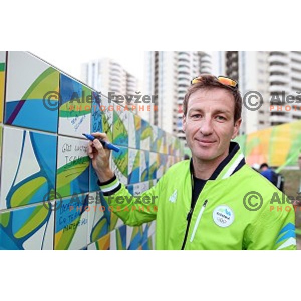 Iztok Cop at Team Welcome Ceremony of Slovenia Olympic team in Olympic Village, Rio de Janeiro 2016 Olympic games on August 4, 2016
