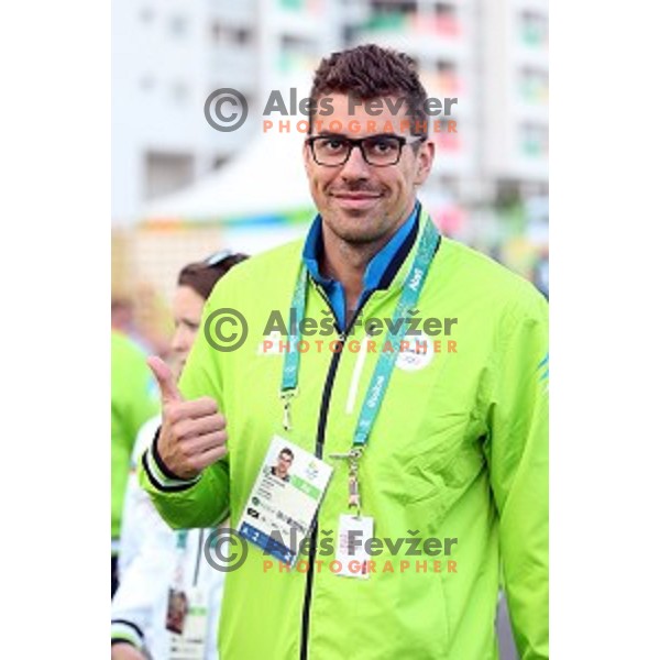 Damir Dugonjic at Team Welcome Ceremony of Slovenia Olympic team in Olympic Village, Rio de Janeiro 2016 Olympic games on August 4, 2016
