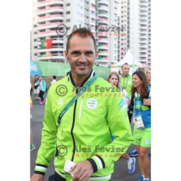 Gorazd Stangelj at Team Welcome Ceremony of Slovenia Olympic team in Olympic Village, Rio de Janeiro 2016 Olympic games on August 4, 2016