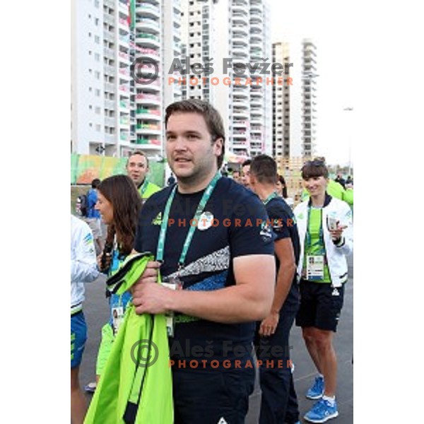 Filip Tisma at Team Welcome Ceremony of Slovenia Olympic team in Olympic Village, Rio de Janeiro 2016 Olympic games on August 4, 2016