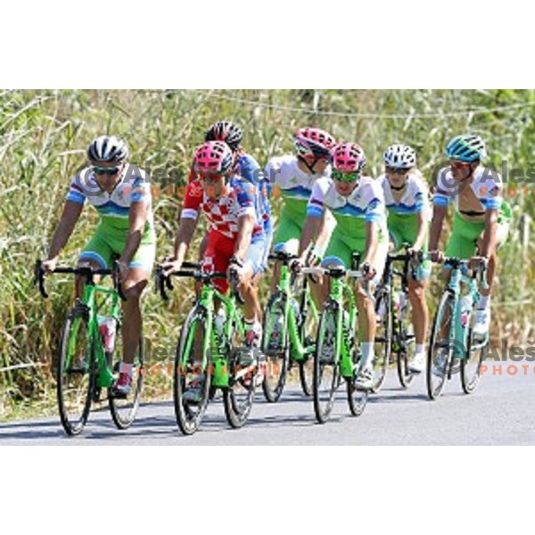 practice for road cycling race on Grumari loop, Rio de Janeiro 2016 Olympic games on August 5, 2016