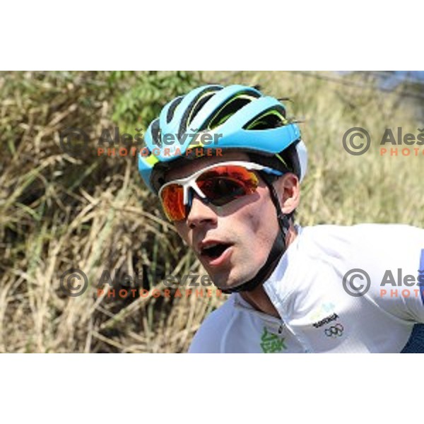 Primoz Roglic of Slovenia during practice for road cycling race on Grumari loop, Rio de Janeiro 2016 Olympic games on August 5, 2016