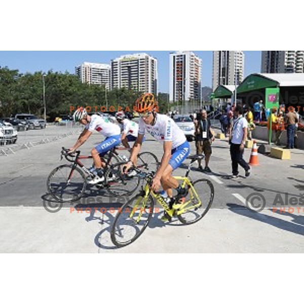 practice for road cycling race on Grumari loop, Rio de Janeiro 2016 Olympic games on August 5, 2016