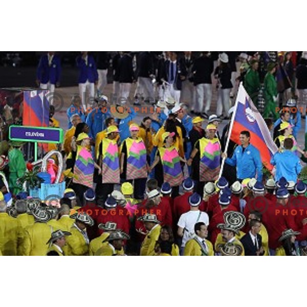 Opening Ceremony of Rio de Janeiro 2016 Olympic games at Maracana Stadium , Brasil on August 5, 2016