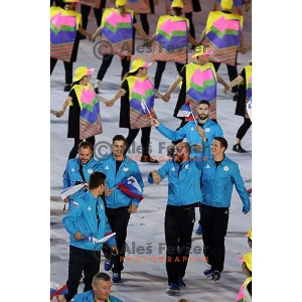 Opening Ceremony of Rio de Janeiro 2016 Olympic games at Maracana Stadium , Brasil on August 5, 2016