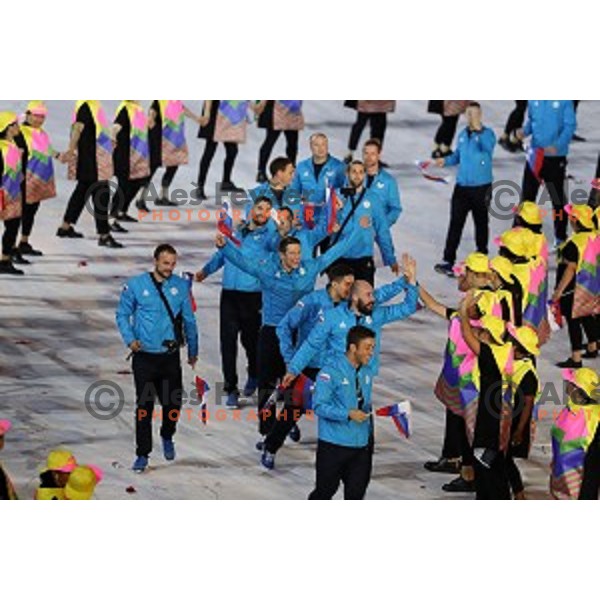 Opening Ceremony of Rio de Janeiro 2016 Olympic games at Maracana Stadium , Brasil on August 5, 2016