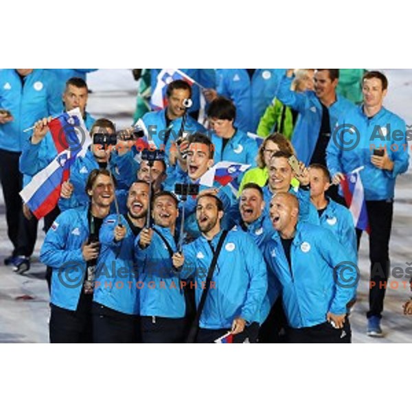Opening Ceremony of Rio de Janeiro 2016 Olympic games at Maracana Stadium , Brasil on August 5, 2016