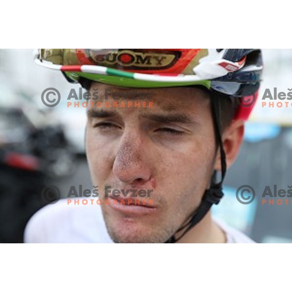Jan Polanc of Slovenia at the finish of Men\'s Road race during Rio de Janeiro 2016 Olympic games , Brasil on August 6, 2016