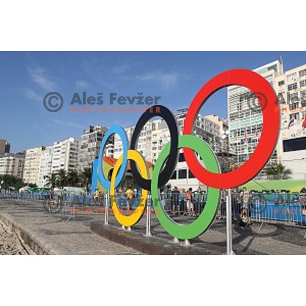 Copacabana beach ,Rio de Janeiro 2016 Olympic games , Brasil on August 6, 2016