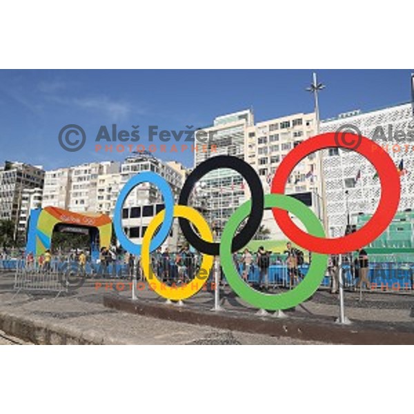 Copacabana beach ,Rio de Janeiro 2016 Olympic games , Brasil on August 6, 2016