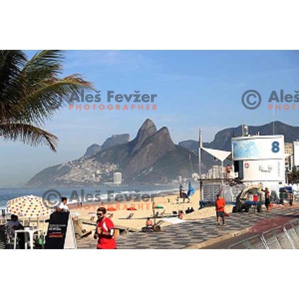 Copacabana beach ,Rio de Janeiro 2016 Olympic games , Brasil on August 6, 2016
