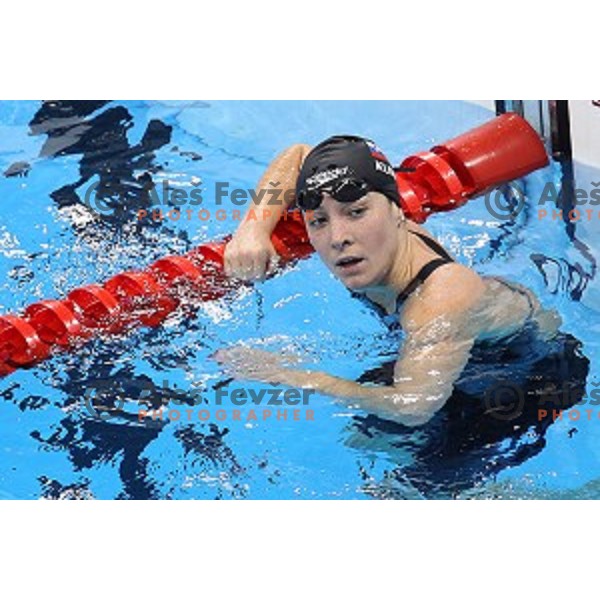 Anja Klinar of Slovenia swims in qualification 400 meters freestyle at Rio de Janeiro 2016 Olympic games , Brasil on August 7, 2016