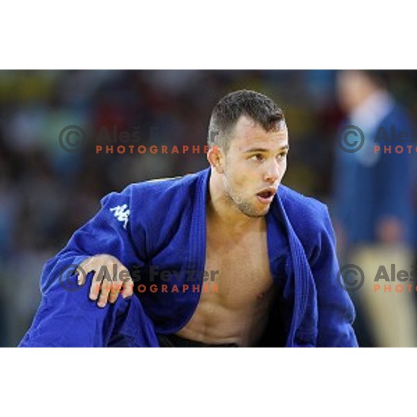 Adrian Gomboc (SLO) fights with Margvelashvili (GEO) in first round of Judo Men\'s -66 kg category at Rio de Janeiro 2016 Olympic games , Brasil on August 7, 2016