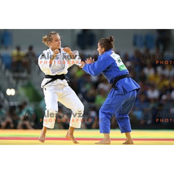 Gold medal match in judo women -52 category between Odette Giuffrida (ITA) and Majlinda Kelmendi (KOS) in Barra Olympic park Rio de Janeiro 2016 Olympic games , Brasil on August 7, 2016
