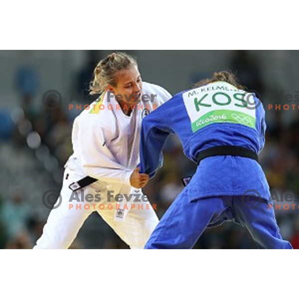 Gold medal match in judo women -52 category between Odette Giuffrida (ITA) and Majlinda Kelmendi (KOS) in Barra Olympic park Rio de Janeiro 2016 Olympic games , Brasil on August 7, 2016