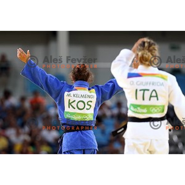 Gold medal match in judo women -52 category between Odette Giuffrida (ITA) and Majlinda Kelmendi (KOS) in Barra Olympic park Rio de Janeiro 2016 Olympic games , Brasil on August 7, 2016