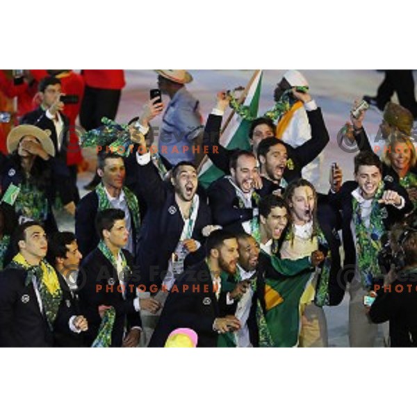 Opening Ceremony of Rio de Janeiro 2016 Olympic games at Maracana Stadium , Brasil on August 5, 2016