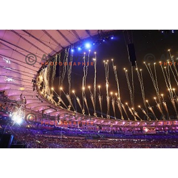 Opening Ceremony of Rio de Janeiro 2016 Olympic games at Maracana Stadium , Brasil on August 5, 2016