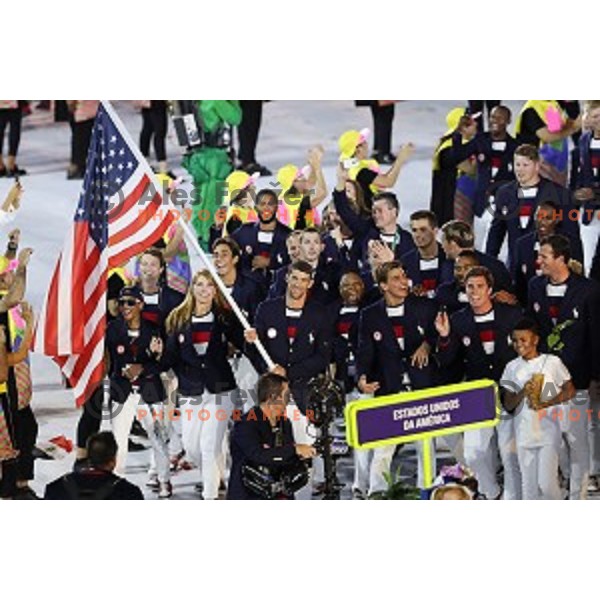 Opening Ceremony of Rio de Janeiro 2016 Olympic games at Maracana Stadium , Brasil on August 5, 2016