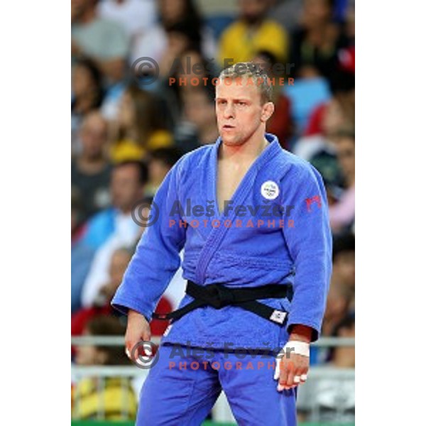 Rok Draksic (SLO) fights with Muki Sagi (ISR) in first round of Judo Men\'s -73 kg category at Rio de Janeiro 2016 Olympic games , Brasil on August 8, 2016