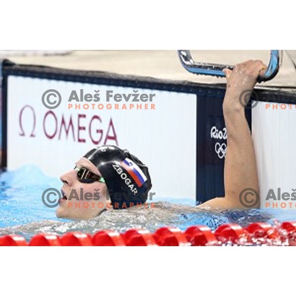 Robert Zbogar of Slovenia swims in qualification of 200 meters freestyle at Rio de Janeiro 2016 Olympic games , Brasil on August 8, 2016