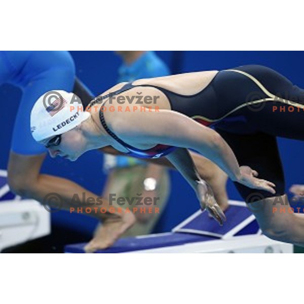 Katie Ledecky (USA) swims in qualification of women\'s 200 meters freestyle at Rio de Janeiro 2016 Olympic games , Brasil on August 8, 2016