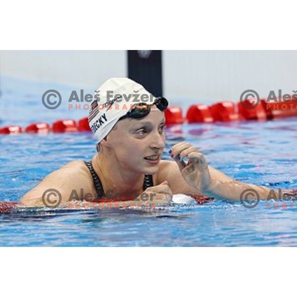 Katie Ledecky (USA) swims in qualification of women\'s 200 meters freestyle at Rio de Janeiro 2016 Olympic games , Brasil on August 8, 2016
