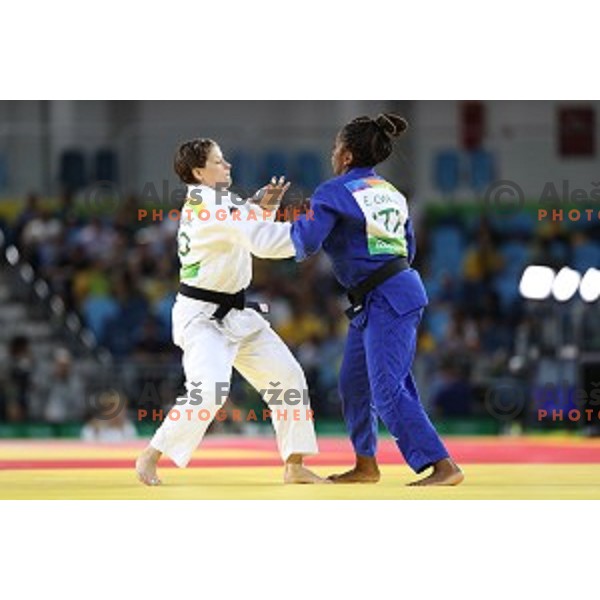 Tina Trstenjak (SLO) fights with Gwend (ITA) in second round of Judo Women\'s -63 kg category at Rio de Janeiro 2016 Olympic games , Brasil on August 9, 2016