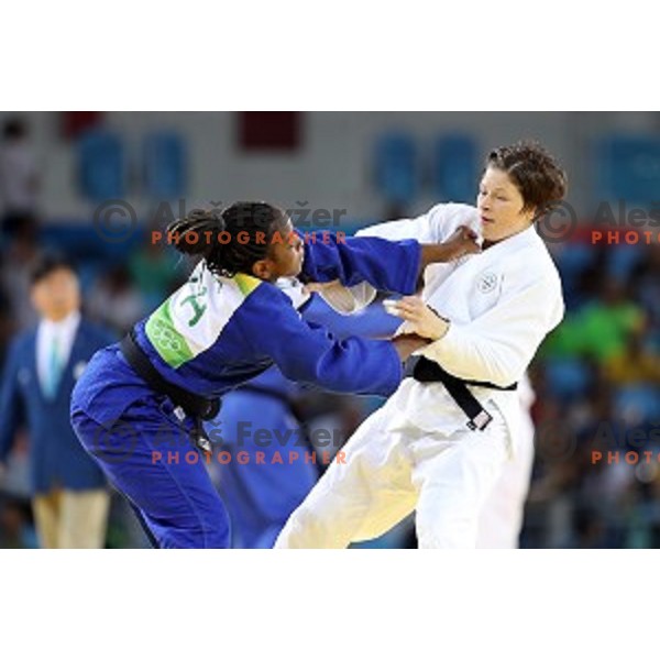 Tina Trstenjak (SLO) fights with Gwend (ITA) in second round of Judo Women\'s -63 kg category at Rio de Janeiro 2016 Olympic games , Brasil on August 9, 2016