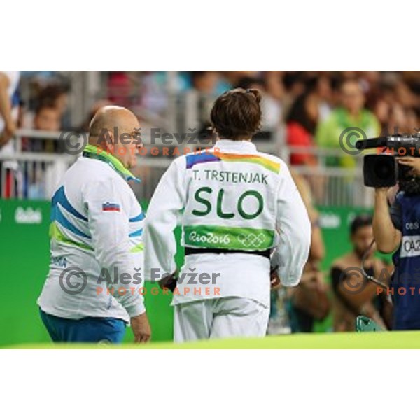 Tina Trstenjak (SLO) fights with Gwend (ITA) in second round of Judo Women\'s -63 kg category at Rio de Janeiro 2016 Olympic games , Brasil on August 9, 2016
