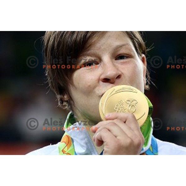 Tina Trstenjak (SLO) Olympic champion of Judo Women\'s -63 kg category at Rio de Janeiro 2016 Olympic games , Brasil on August 9, 2016
