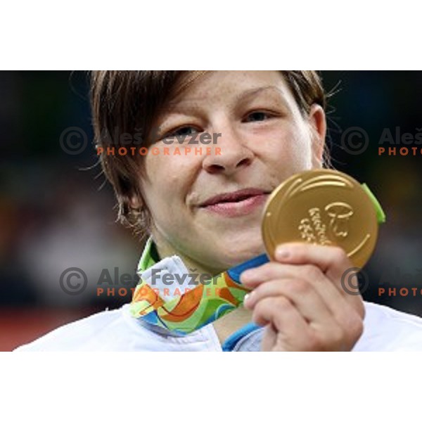Tina Trstenjak (SLO) Olympic champion of Judo Women\'s -63 kg category at Rio de Janeiro 2016 Olympic games , Brasil on August 9, 2016