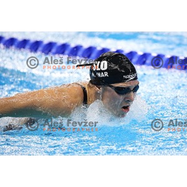 Anja Klinar of Slovenia swims in semi-final of 200 meters butterfly at Rio de Janeiro 2016 Olympic games , Brasil on August 9, 2016