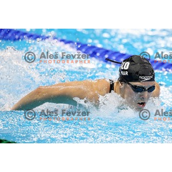 Anja Klinar of Slovenia swims in semi-final of 200 meters butterfly at Rio de Janeiro 2016 Olympic games , Brasil on August 9, 2016