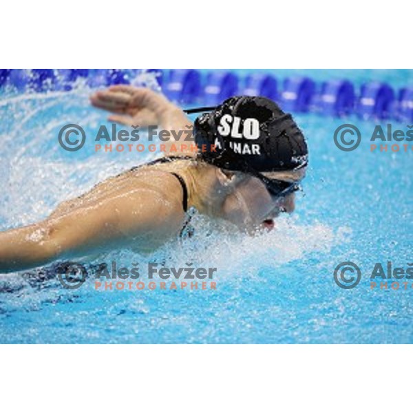Anja Klinar of Slovenia swims in semi-final of 200 meters butterfly at Rio de Janeiro 2016 Olympic games , Brasil on August 9, 2016